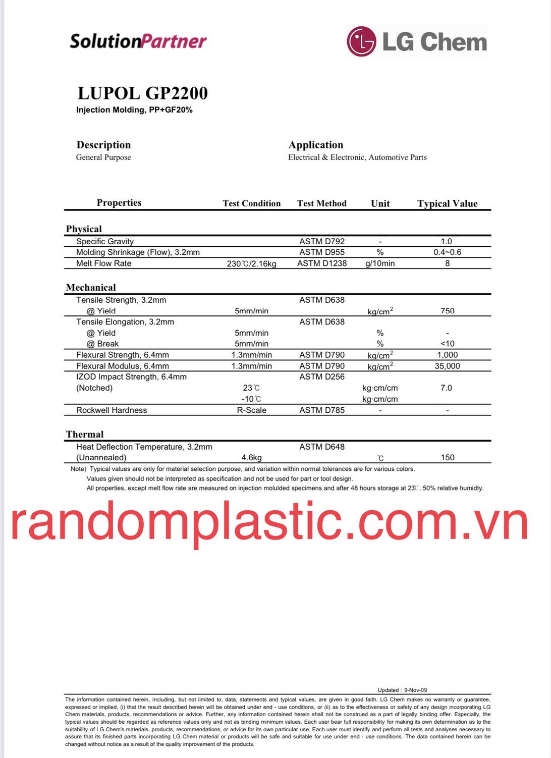 HẠT NHỰA NGUYÊN SINH PPGF 20% GP2200