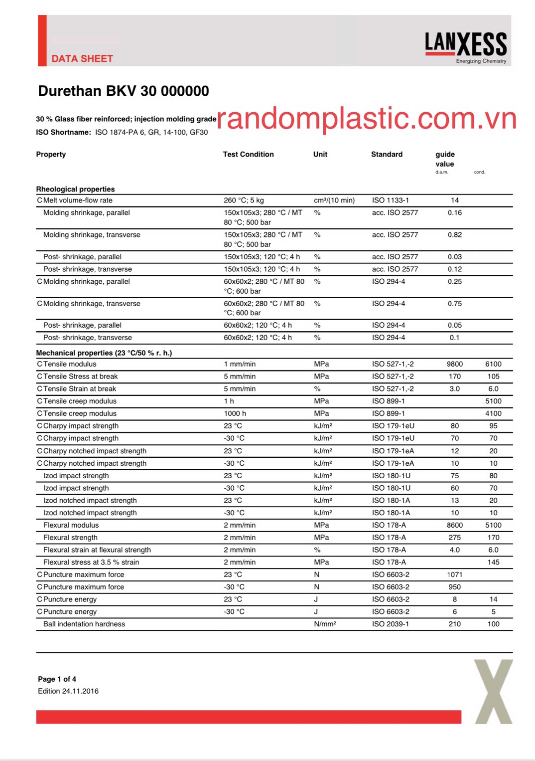 Hạt nhựa PA6 BKV30 - Hạt nhựa PA6 30%GF - PA6 30%GF - PA6 Sợi thủy tinh