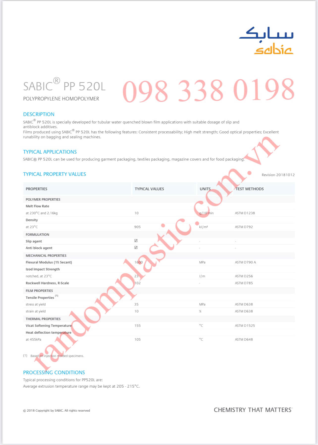 HẠT NHỰA NGUYÊN SINH PP 520L